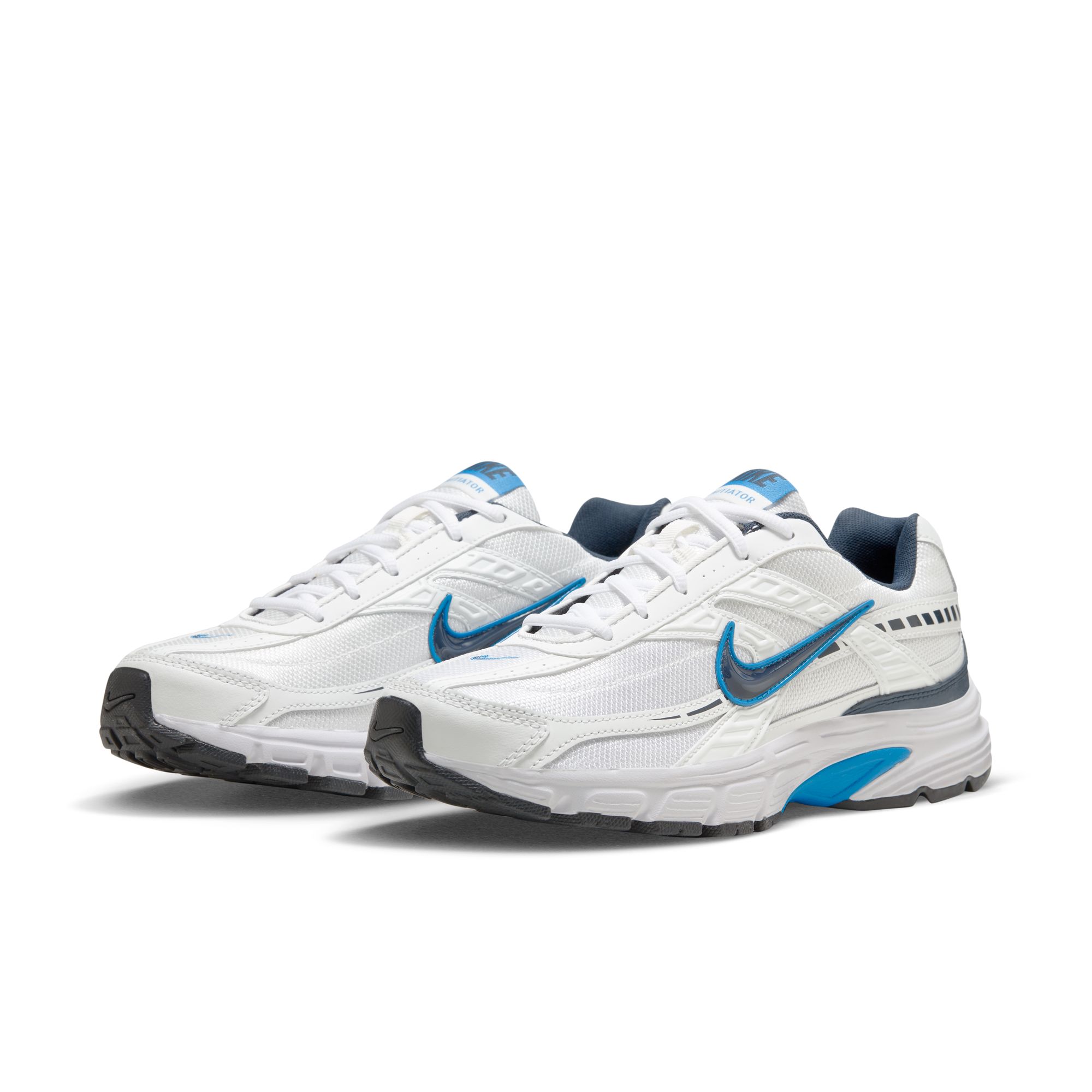 Sneaker NIKE SPORTSWEAR "INITIATOR", Herren, Gr. 45, summit weiß, deep ocean, weiß, laser blau, Leder, Textil, Schuhe Sneaker