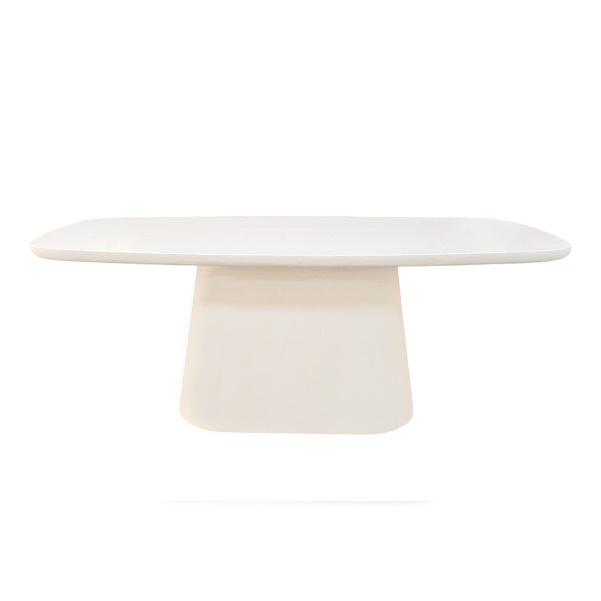 SIT Möbel Couchtisch | bootsförmige Tischplatte | Kalkputz naturweiß | B 122 x T 70 x H 46 cm | 14980-10 Image