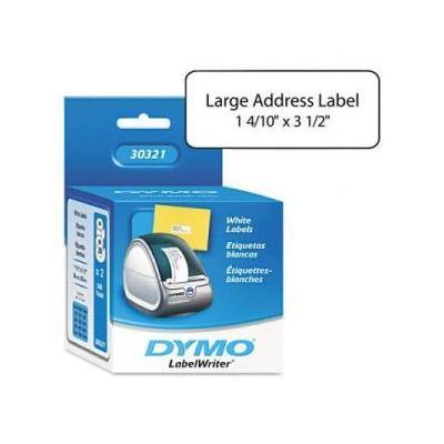 Dymo White Thermal Address Labels, 1 4/10in. x 3 1/2in., Box Of 520