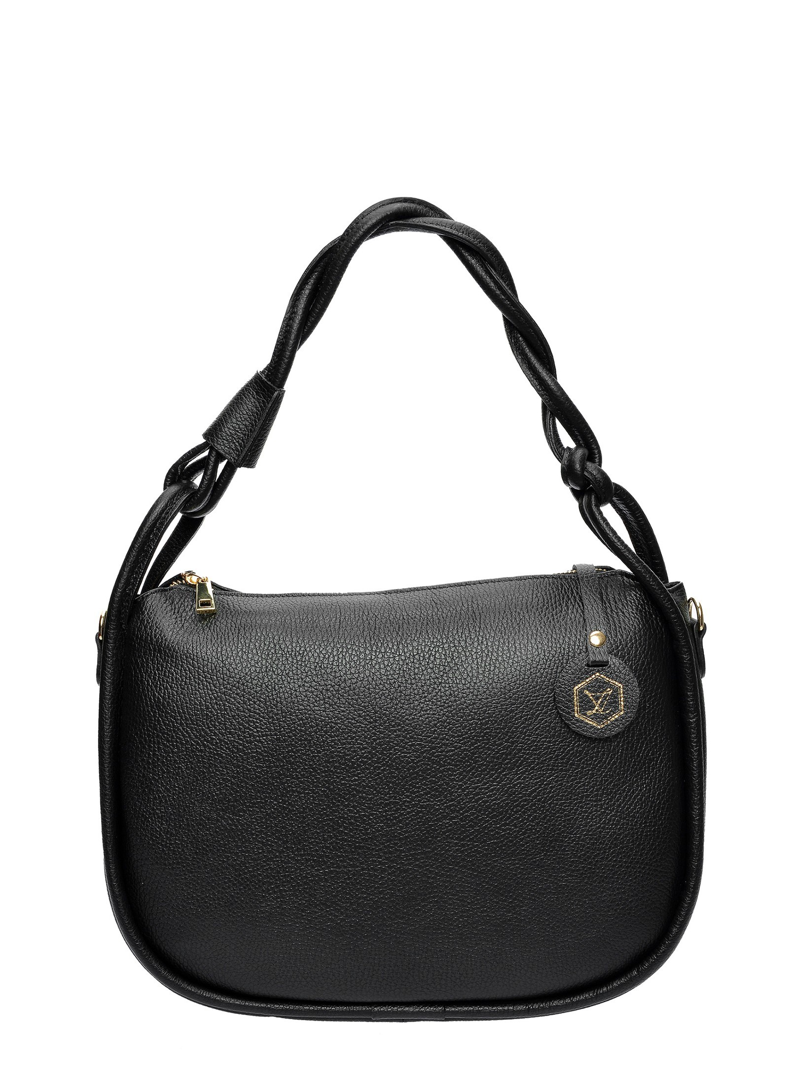 Luisa Vannini Schwarz Rindsledertasche Image