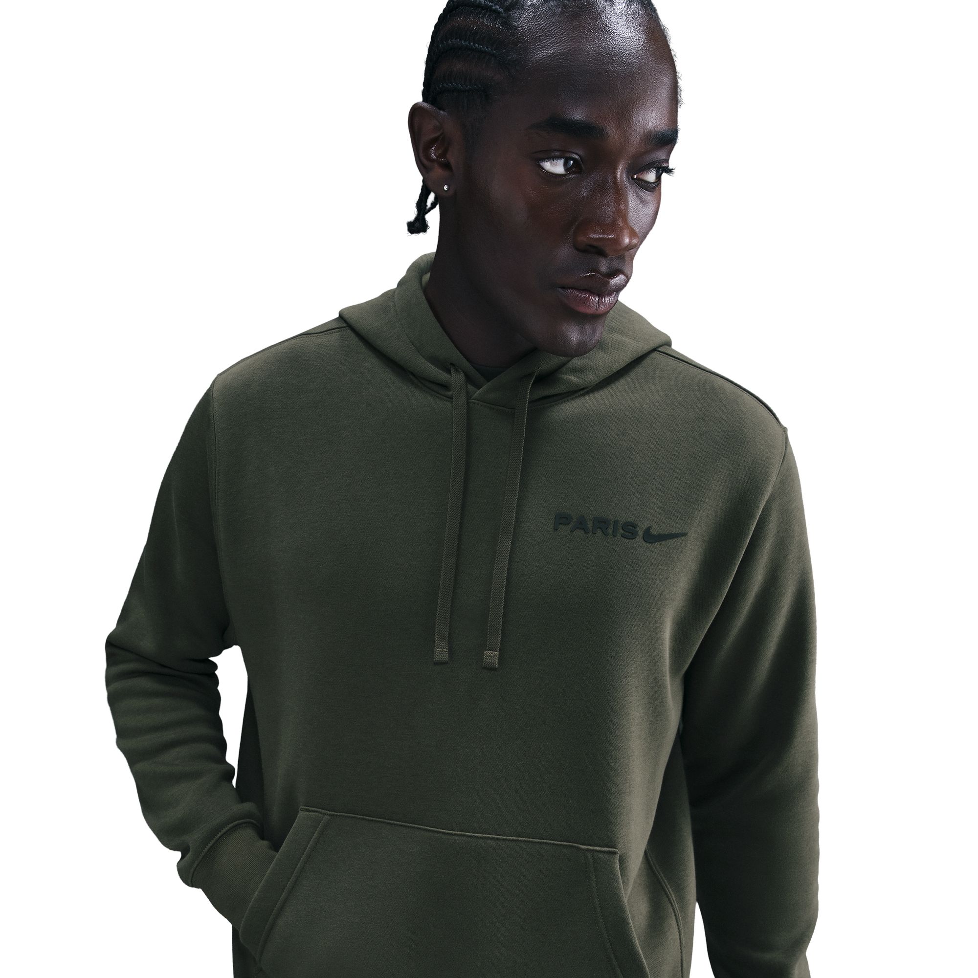 PSG Nike Club Hoodie - Khaki Image