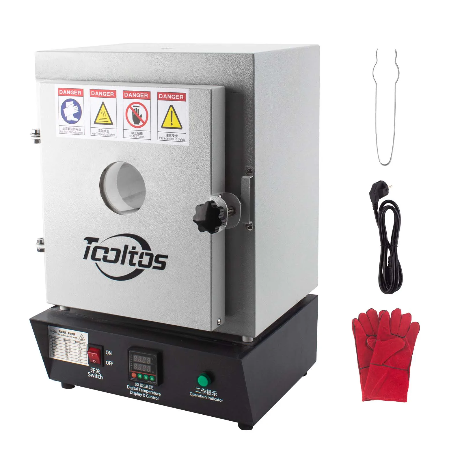 1150 ℃ Muffelofen mit Beobachtungsfenster, 1750 W, Ofen mit konstanter Temperatur für die Herstellung von Schmuckformen, Investitionen, Gießen Image