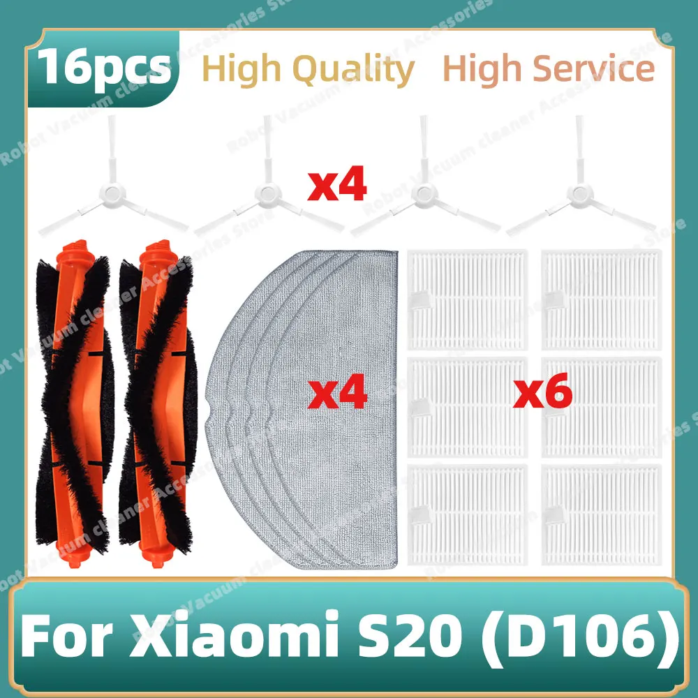 Kompatibel Für Xiaomi Roboter Vakuum S20 / D106 Teile Hauptseite Hepa-Filter Mopp Tuch Ersatz Zubehör Image