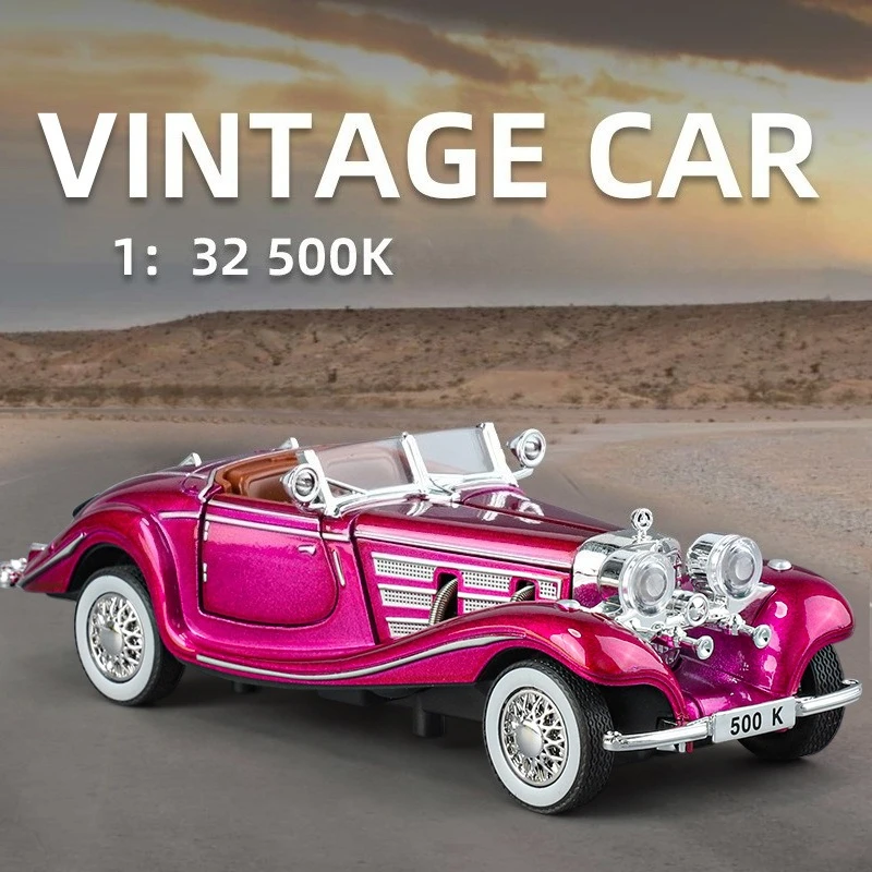 1:32 500K Oldtimer Druckguss Modell Legierung Metall Auto Sammlungen Hobby Dekorationen Geschenk Freund