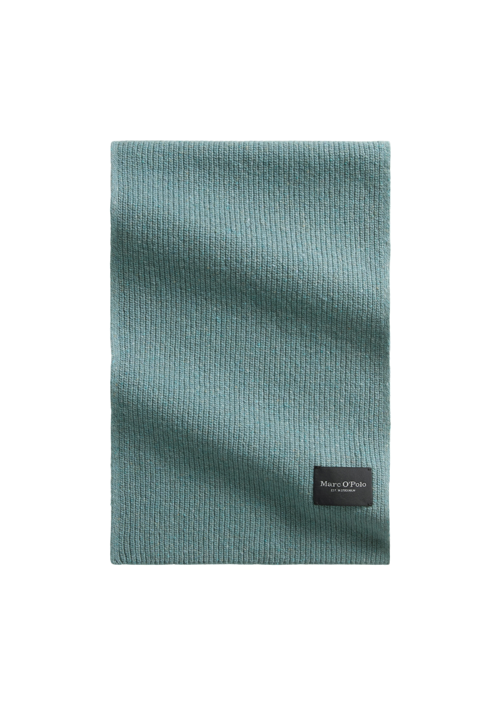 Strickschal MARC O'POLO "aus recyceltem Schafwolle-Mix", Damen, arctic blau, Obermaterial: 31% Wolle (Schafwolle), 29% Schurwolle, 20% Viskose, 20% Polyamid, unifarben, Modetücher Image