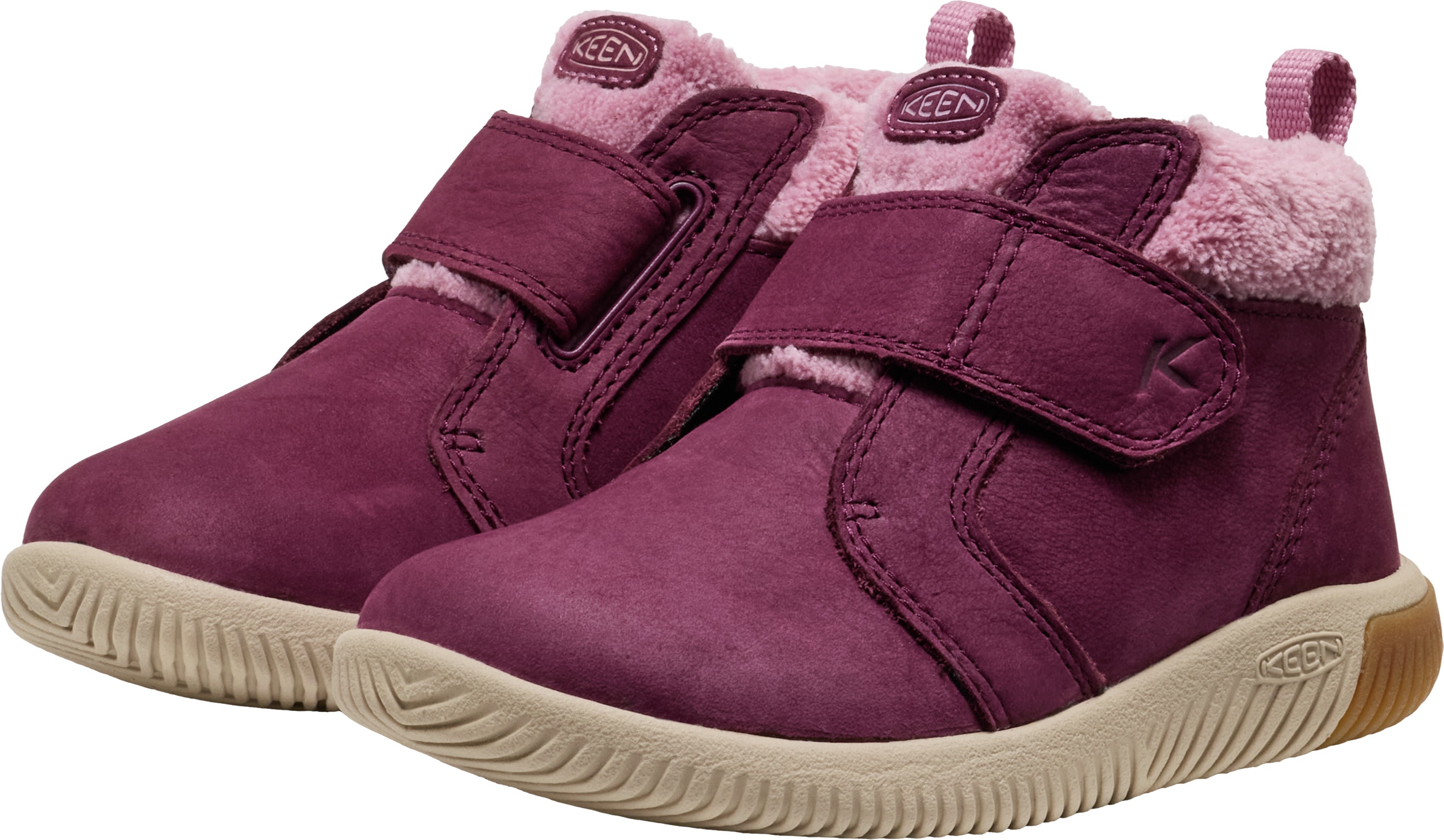 Winterstiefel KEEN "KNX MIDDIE", Kinder, Gr. 27/28, lila (fig, lilas), Leder, Textil, Schuhe Winterstiefel