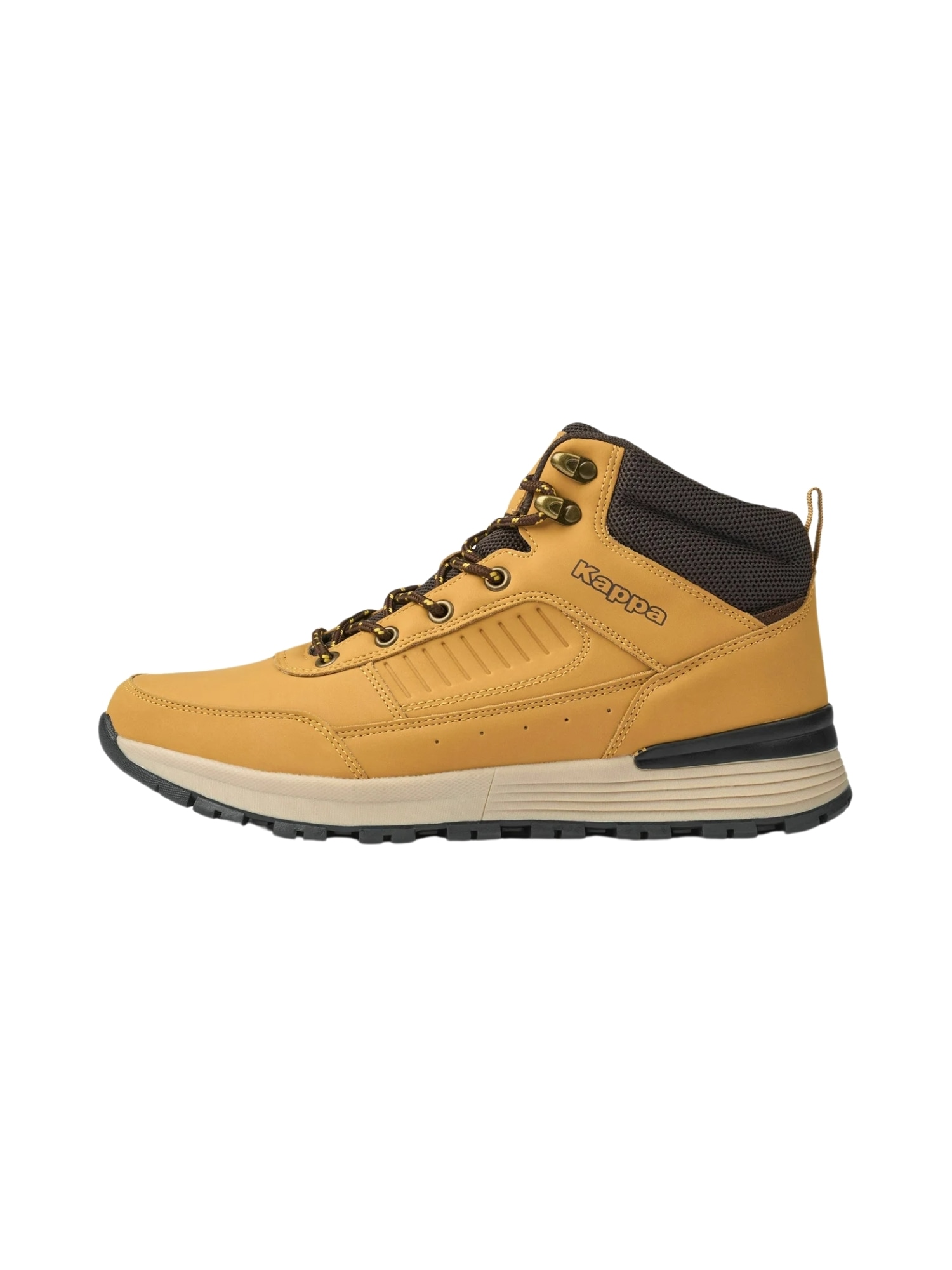 Bootsschuh KAPPA "Kappa Low shoe Colgan", Herren, Gr. 42, Normalschaft, gelb ochre, Obermaterial: 100% Synthetik, Schuhe Bootsschuh
