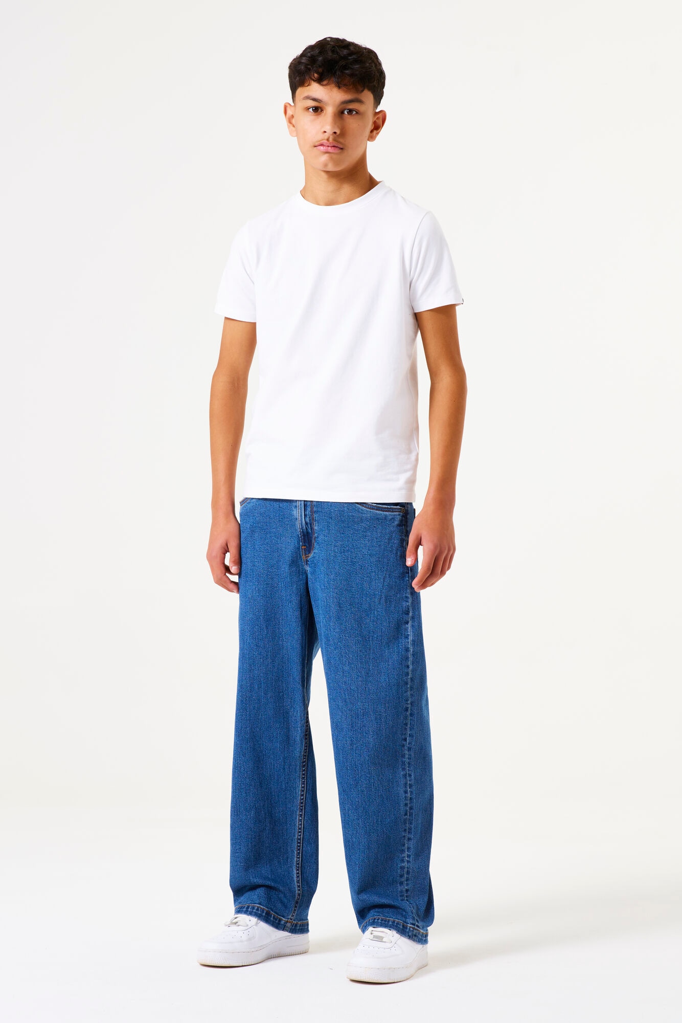 Straight-Jeans GARCIA "JAYSEN", Jungen, Gr. 152, N-Gr, blau (schwarz used 7542), Denim/Jeans, Obermaterial: 99% Baumwolle, 1% Elasthan, straight fit knöchellang, Jeans, im Five-Pocket Style, for Boys Image