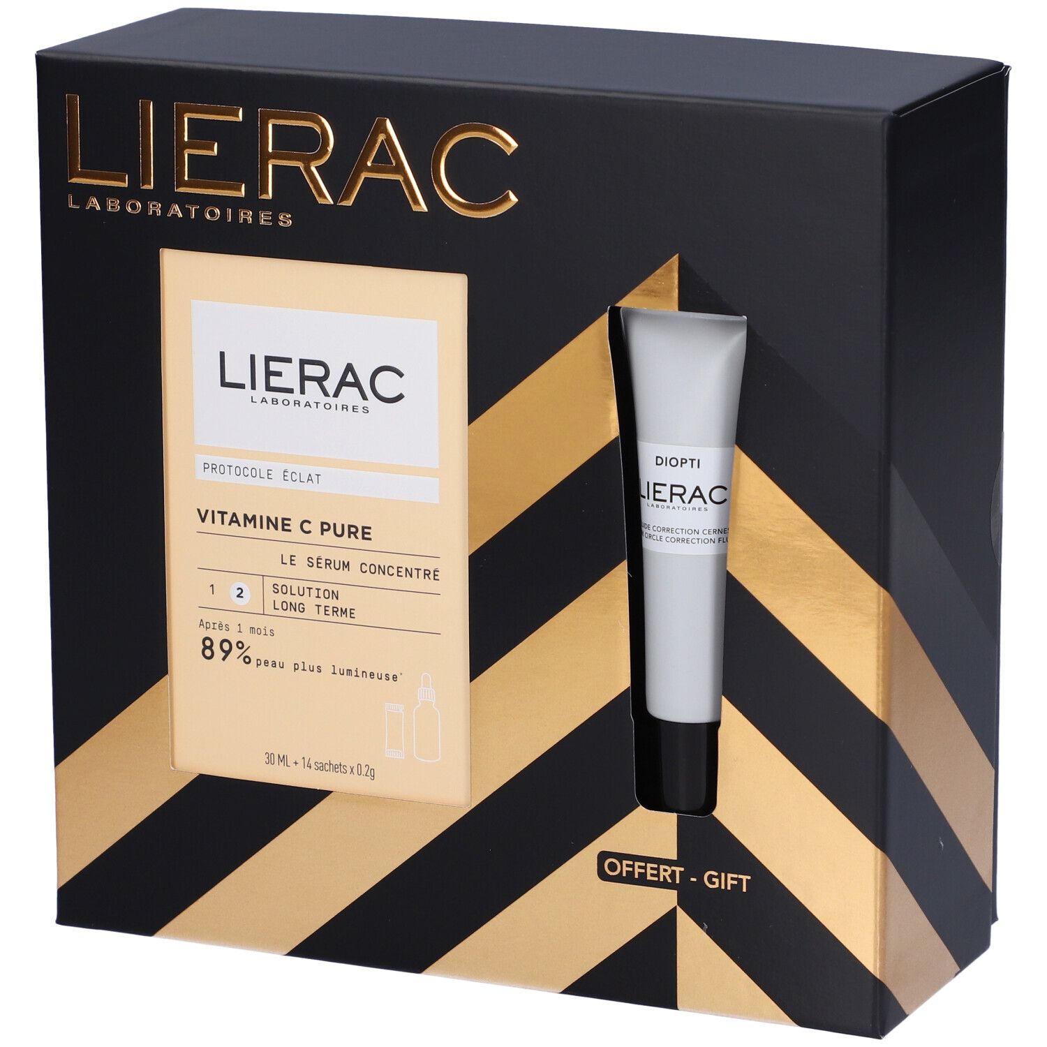 Lierac Routine Éclat Coffret Siero Concentrato + Fluido correzione Cer