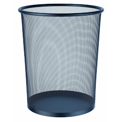 Alco Papier-Abfallsammler, eckig, gelochtes Metall, Schwarz, Image