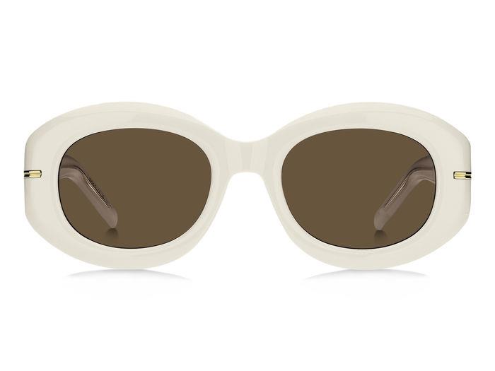 Ovale Sonnenbrille mit braunen Gläsern Image