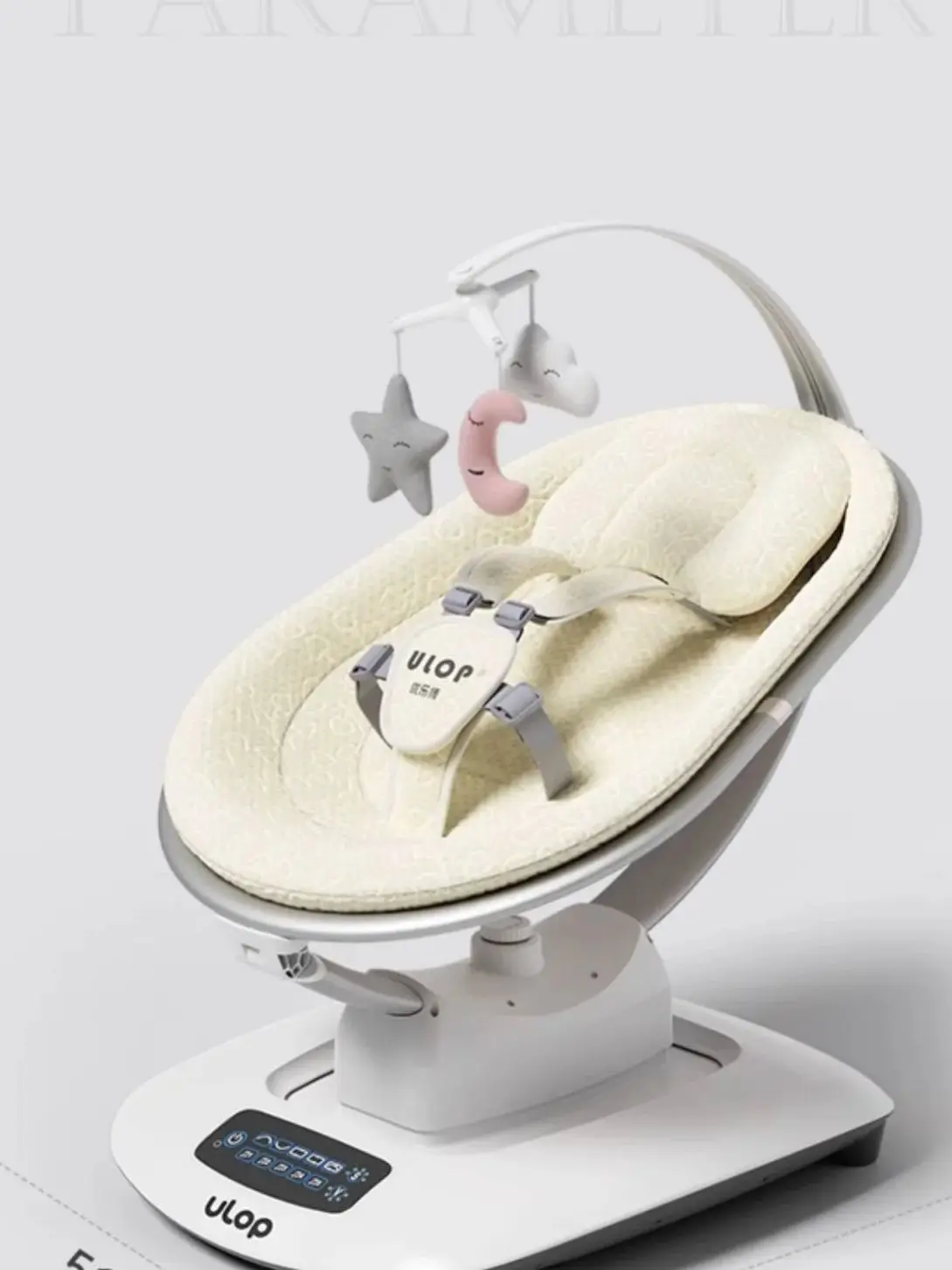 Intelligente elektrische Babyschaukel, tragbare Bebe Berço mit Bluetooth-Musik, Wirbelsäulenschutz, Säuglingswiege für den Schlaf von Neugeborenen Image