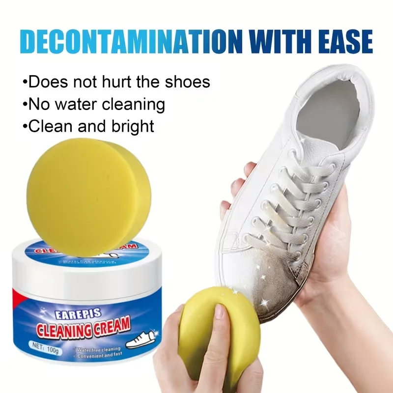 All-in-One-Gel-Sneaker-Reiniger mit Natriumbikarbonat, schnell reinigender Entfetter für Schuhe, Flecken- und Oxidationsentferner ohne Waschen