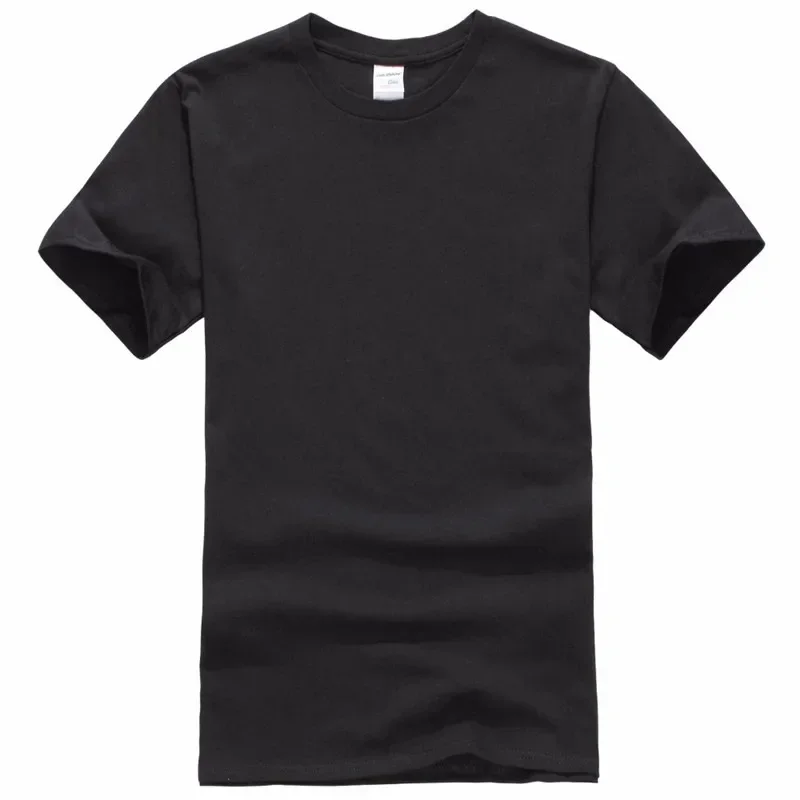 Été 100_ coton T-Shirts hommes décontracté à manches courtes solide coton col rond doux T-Shirts basique hommes coupe ample t-shirt hauts