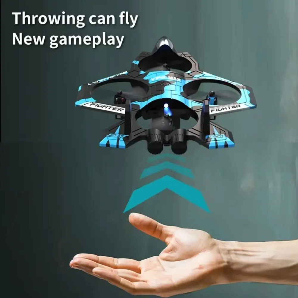 EPP Foam Remote Control Foam Fighter RC Drones Gravity Sensing Four Motor Helicopter Toy with Light Durable RC Hobby Jet Plane
