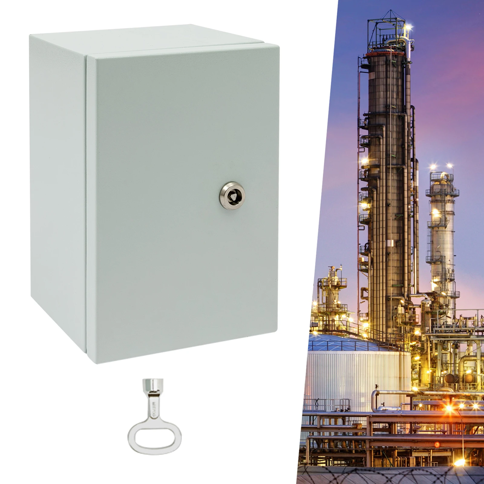 Wasserdichter IP65-Schaltkasten aus Edelstahl, staubdicht, aufklappbarer Anschlusskasten, Outdoor-Anschlussdose für Solar, Bewässerungssteuerung Image