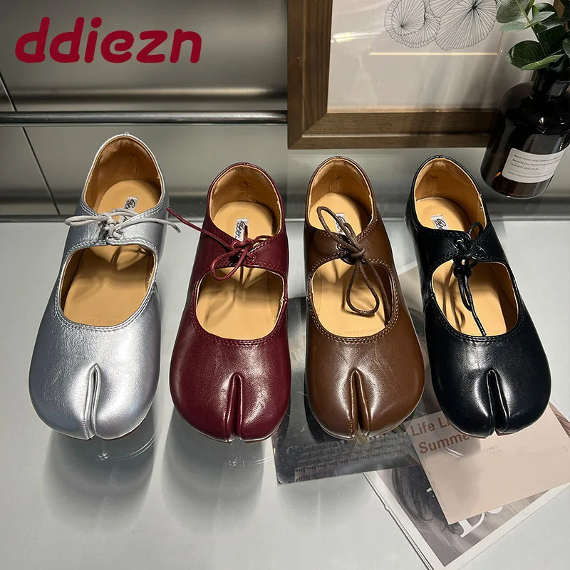 Mode étrange orteil femmes chaussures plates sans lacet chaussures femme chaussures souples papillon-noeud chaussures plates pour femme avec chaussures