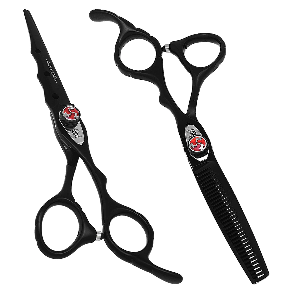 Meisha 6-Zoll-Friseurscheren-Set aus japanischem Stahl, professionelle Friseurschere zum Schneiden von Effilierscheren, Salon-Pony-Clipper A0025A Image