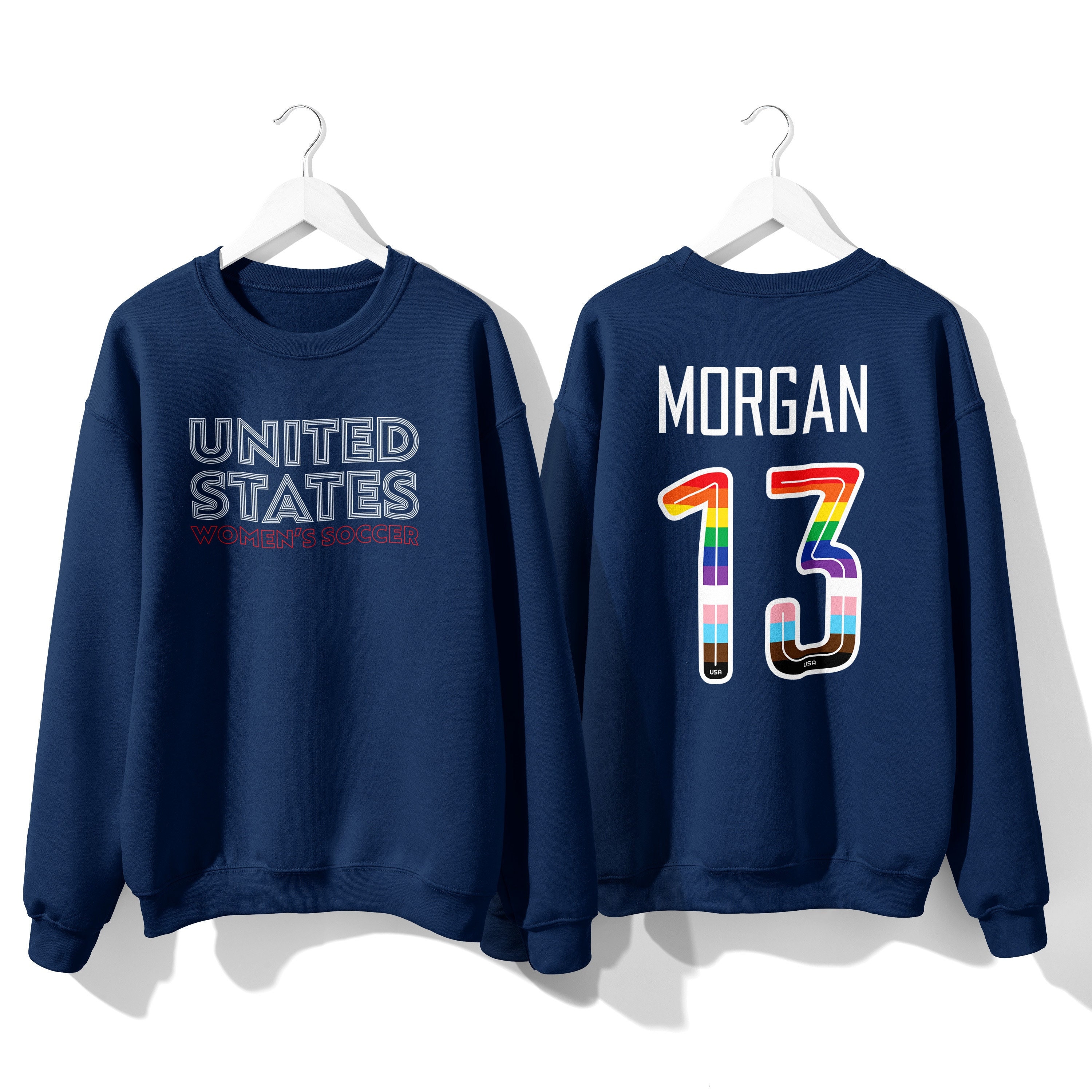 Felpa con cappuccio USWNT Pride Jersey / Nazionale femminile degli Stati Uniti / Felpa da calcio femminile / Felpa USWNT / Felpa girocollo USWNT