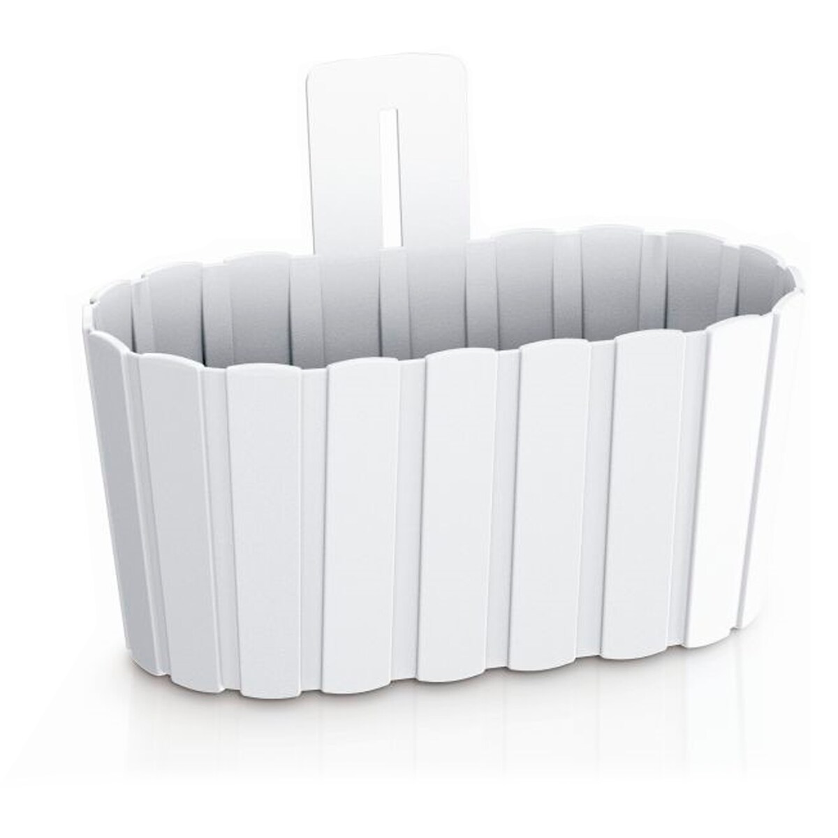 Prosperplast - BOARDEE WALL 3,3 l Wandpflanzgefäß – 27,4 x 15 x 20,2 cm in Weiß farbe Image
