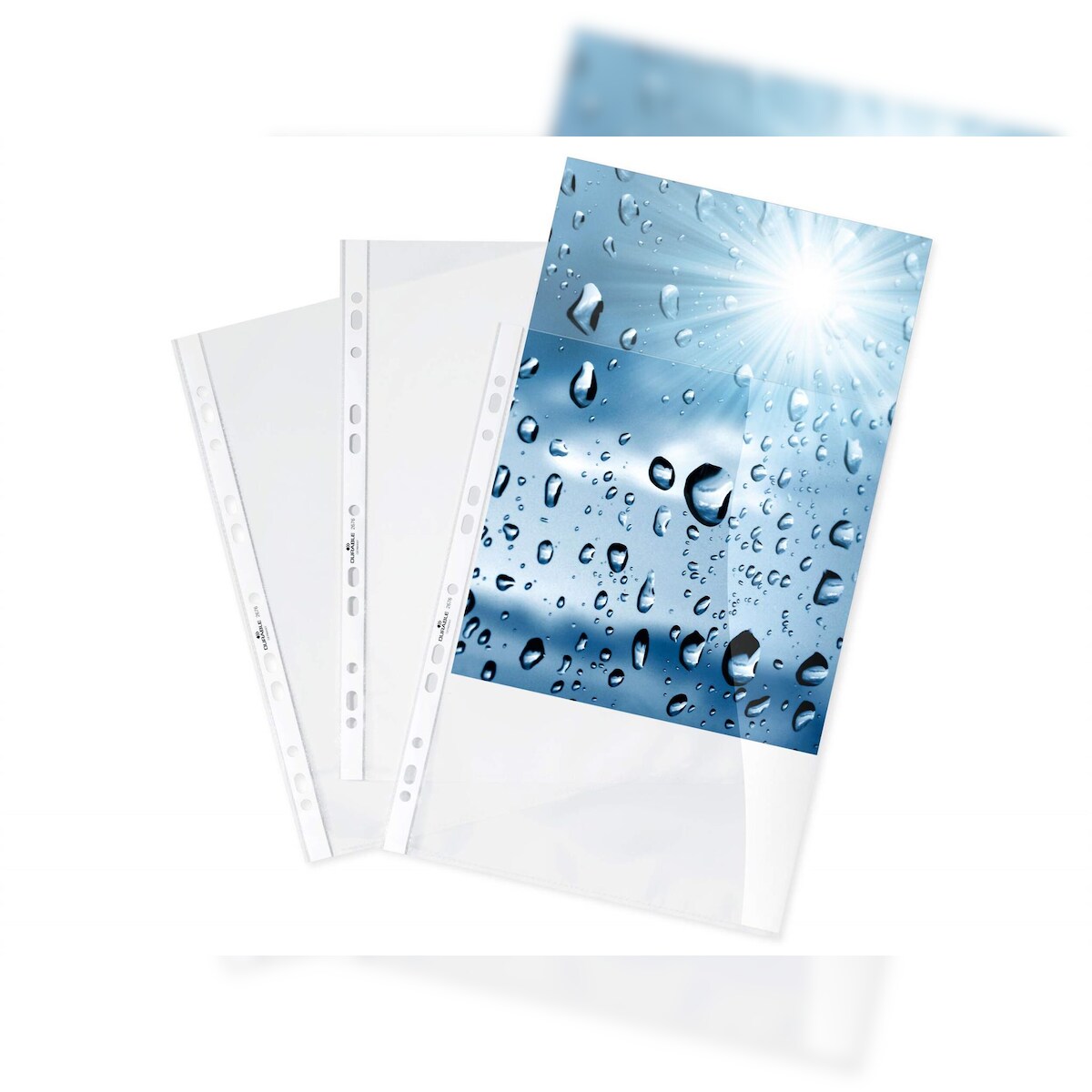 Durable Prospekthülle A4 tr 10St PP oben und links offen Image