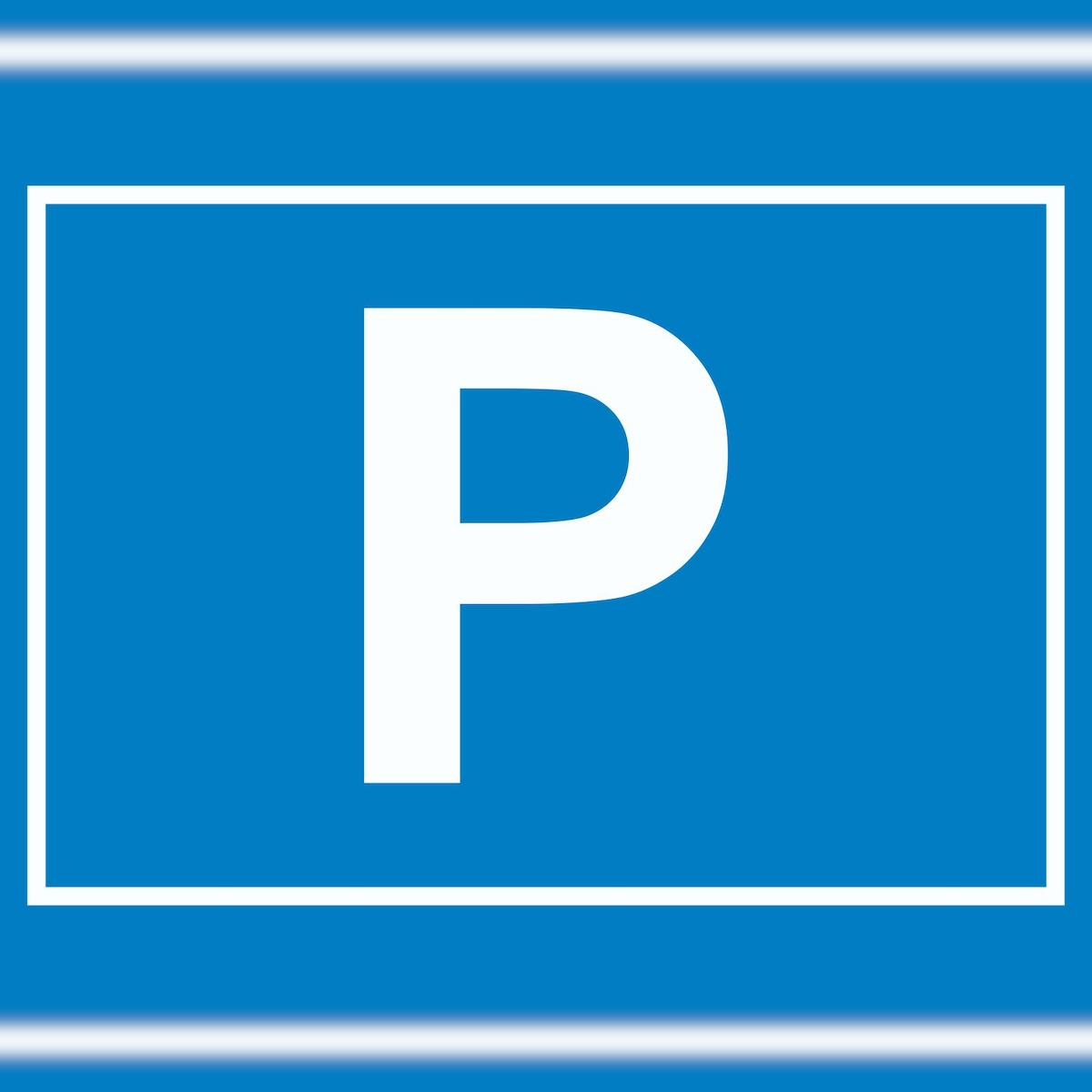 HB-Druck P Parkplatz Schild waagerecht A5 Rückseite selbstklebend Image