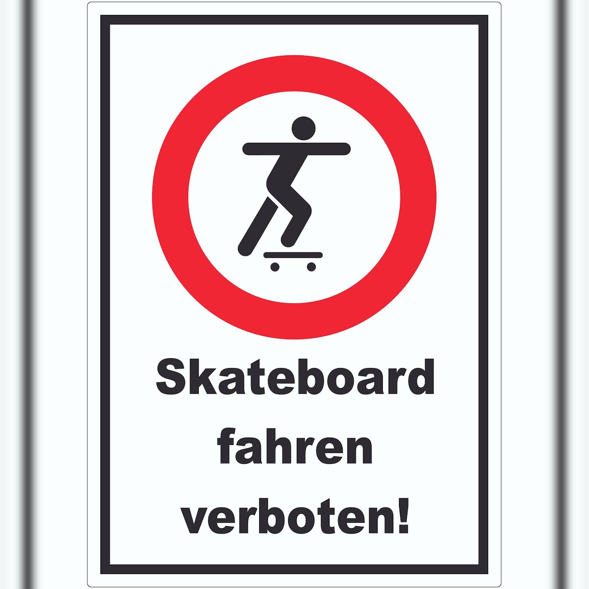 HB-Druck Skateboard fahren verboten Aufkleber A9 (37x52mm) Image