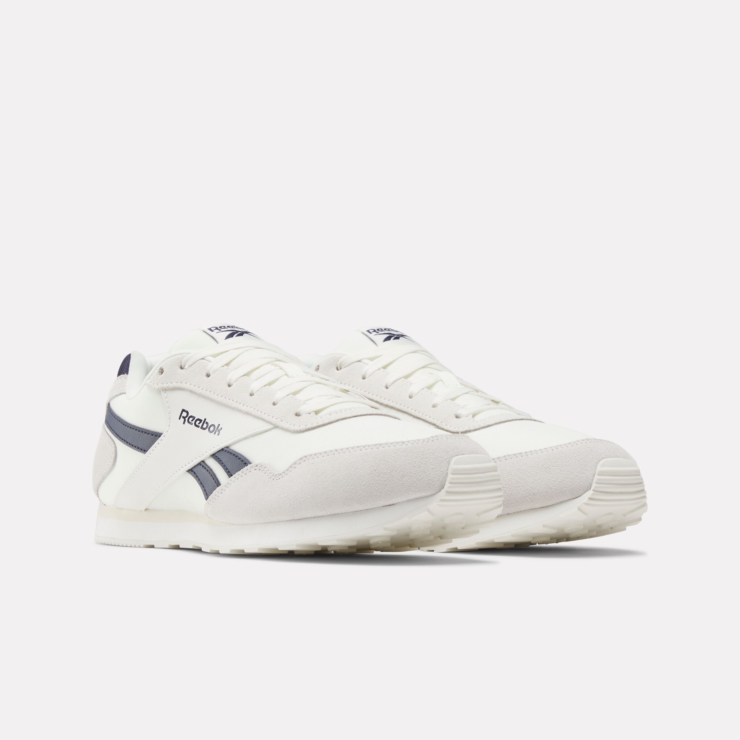 Sneaker REEBOK CLASSIC "REEBOK GLIDE LOW", Damen, Gr. 42, chalk, barely grau, vector navy, Leder, Synthetik, Textil, Schuhe Sneaker