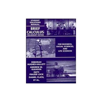 Brief Calculus by Andrew M. Gleason (Paperback - John Wiley & Sons Inc.)