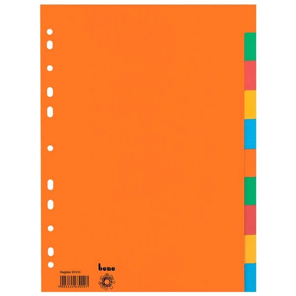 bene Ordnerregister 10-teilig A4 Karton Image