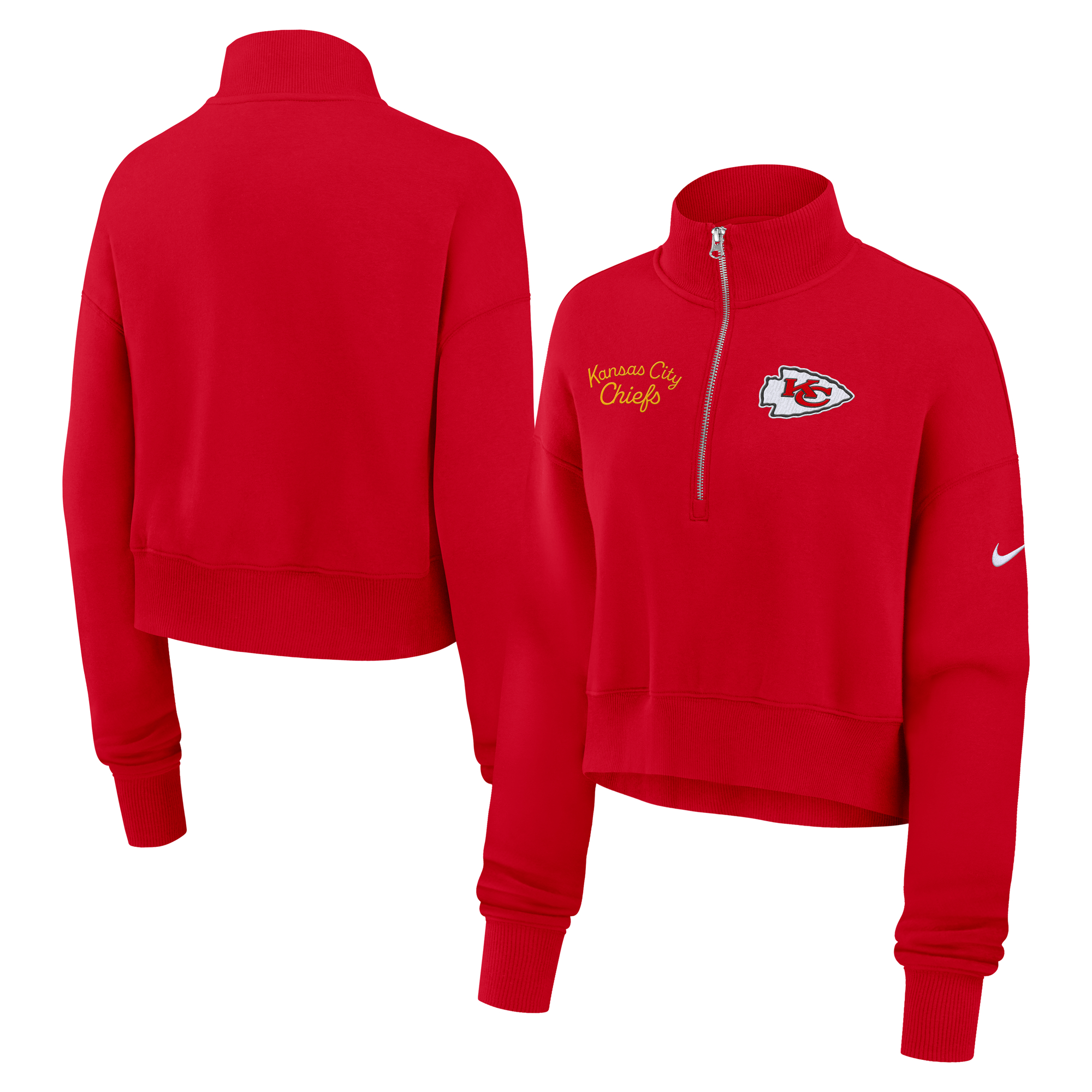 Kansas City Chiefs Nike Phoenix 1/4 Reißverschluss Oberteil - Damen Image