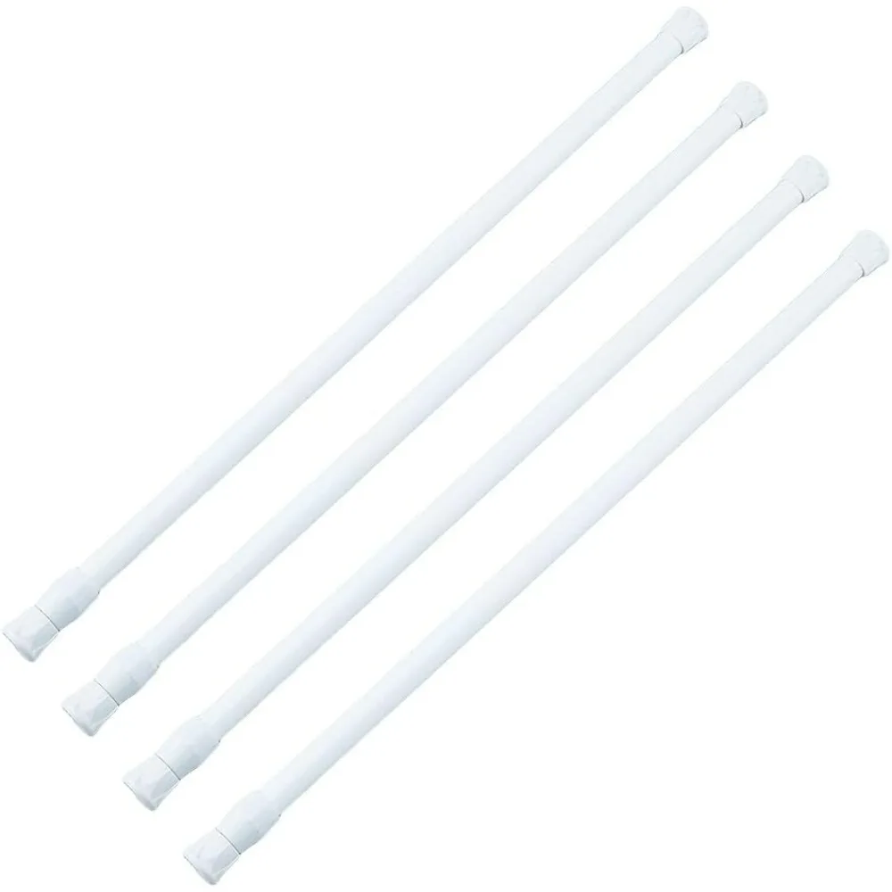 4Pcs Einstellbare Vorhang Stange Weiß Fenster Sicherheit Bars Schiebe Glas Tür Bar Eisen Fenster Sicherheit Lock Glas Sicherheit Image