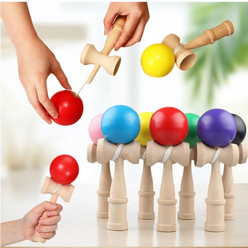 Maltes Holz Kendama Spielzeug Outdoor Fitness Bälle Zug Augen-Hand-Koordination für Kinder Erwachsene Outdoor Jonglieren Spaß Sportball
