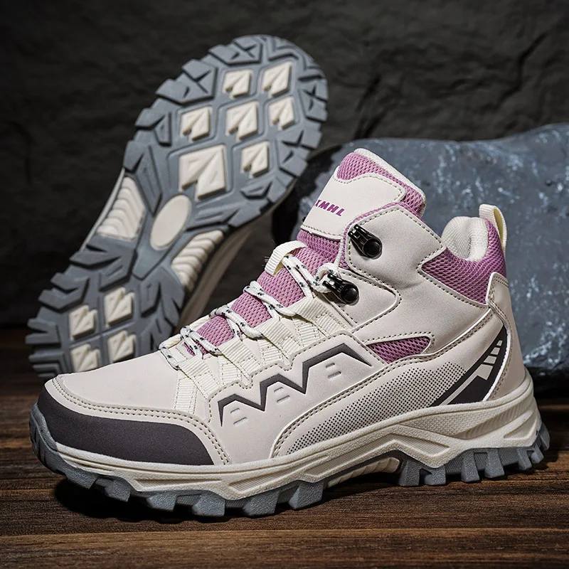 High Top Herren Wanderschuhe Leder Wasserdichte Sportschuhe Damen Anti Slip Sport Off-Road Schuhe Outdoor Sportschuhe Wandern