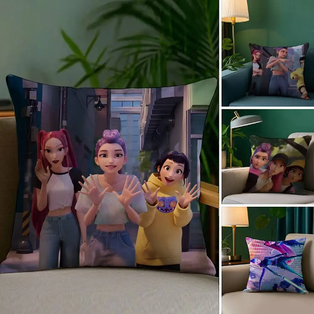 K-Pop D-Demon H-Hunters Kissenbezug, Anti-Dustmite, unsichtbares Schlafsofa mit Reißverschluss Image