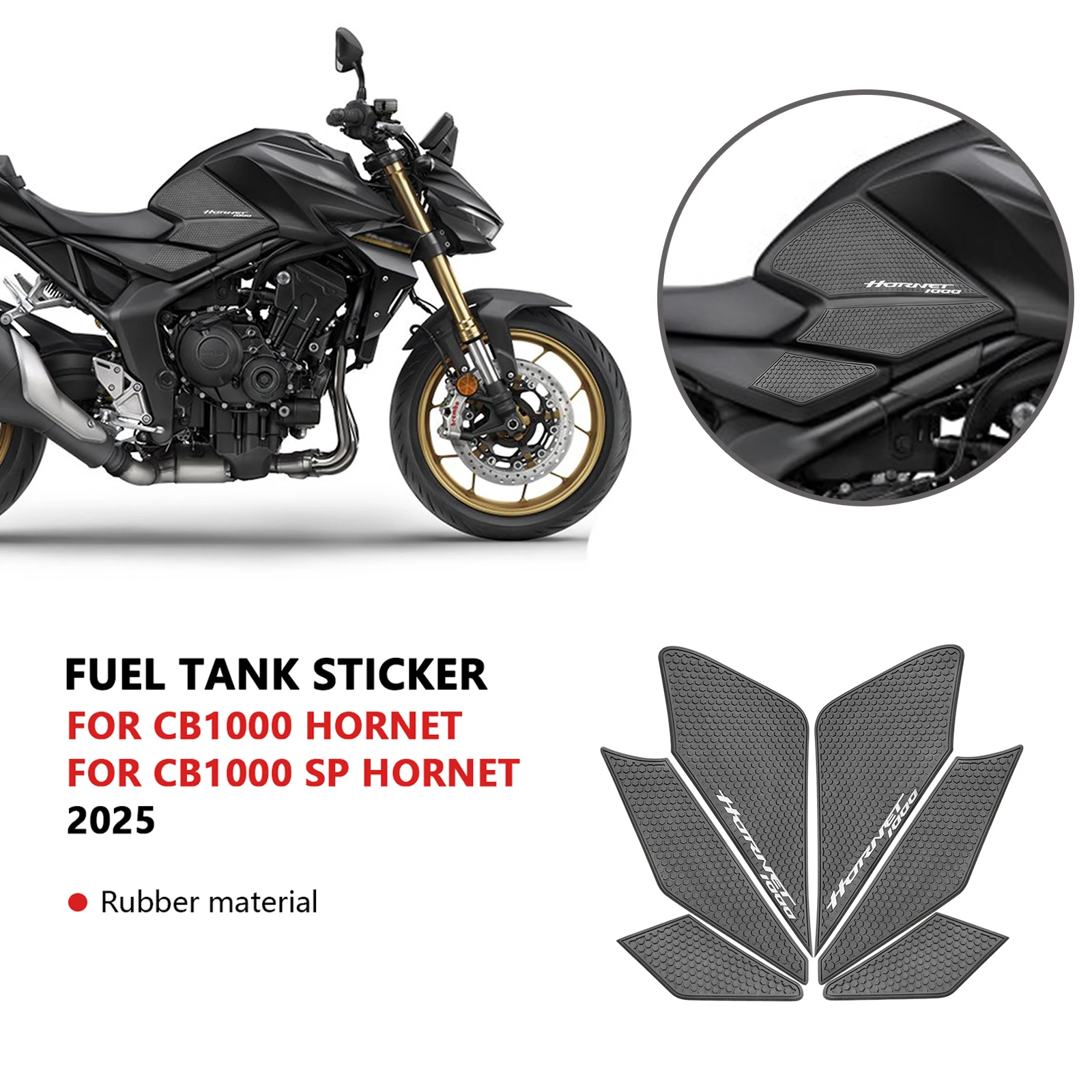 Per CB1000 Hornet CB 1000 Hornet SP 2025 Nuovi accessori Adesivi serbatoio carburante Cuscinetti serbatoio carburante moto Cuscinetti trazione serbatoio carburante