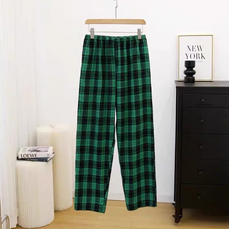 Hochwertige, stilvolle Herren-Pyjamahose, lange Hose für Frühling und Herbst, dünn, locker sitzend, geeignet zum Tragen draußen, große Loungewear-Hose Image