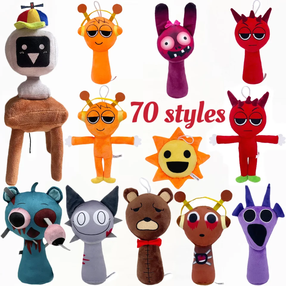 Sprunki Peluche Sprunki Peluche Bambola Sprunki Gioco Cartoon Cuscino Regali di compleanno per bambini Bambole di pezza Regalo di Natale