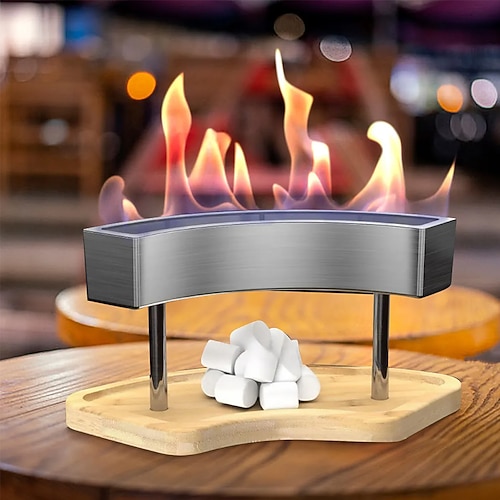 Großer Tischkamin aus Glas, 48,3 cm hoch, tragbarer Feuerschalentopf, sauber brennender Bioethanol-Kamin ohne Abzug für Partys und Veranstaltungen im Innen- und Außenbereich auf der Terrasse Image