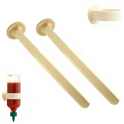 Flaschenhalter aus Silikon, der keine Tropfen hinterlässt, langlebiger, flexibler Ständer für umgedrehte Gewürzflaschen, platzsparendes Küchengerät für die Organisation von Kühlschrank und Image