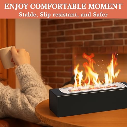 Tischfeuerstelle, tragbare Feuerschale für den Außenbereich, Tischkamin für Geschenke, Campingunterhaltung, rauchfreier S'mores-Maker Image