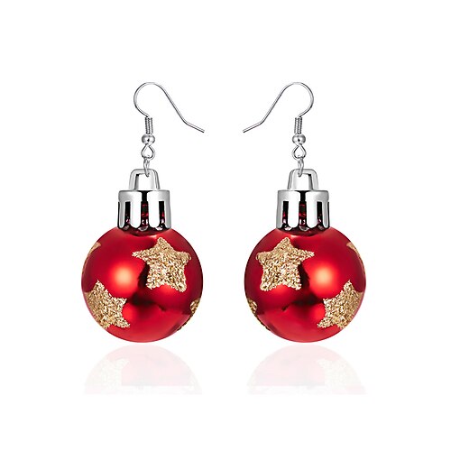 Weihnachtsschmuck-Ohrringe für Damen mit Schneeflocken-Design, festlicher Weihnachtsschmuck in mehreren Farben Image