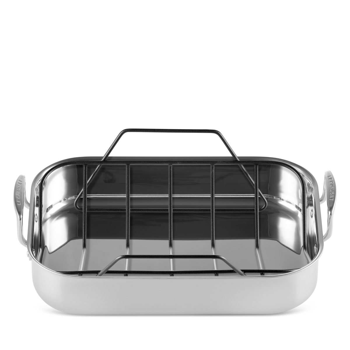 Le Creuset Signature Stainless Steel Rectangular Roaster and Rack, 14"