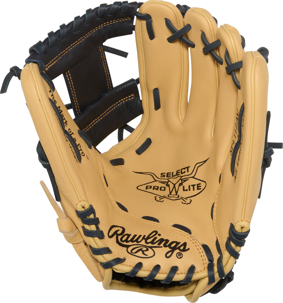 Rawlings Select Pro Lite Series Anthony Volpe 11.25" Pro I Web Baseball Glove - Right Hand Throw Camel/Navy