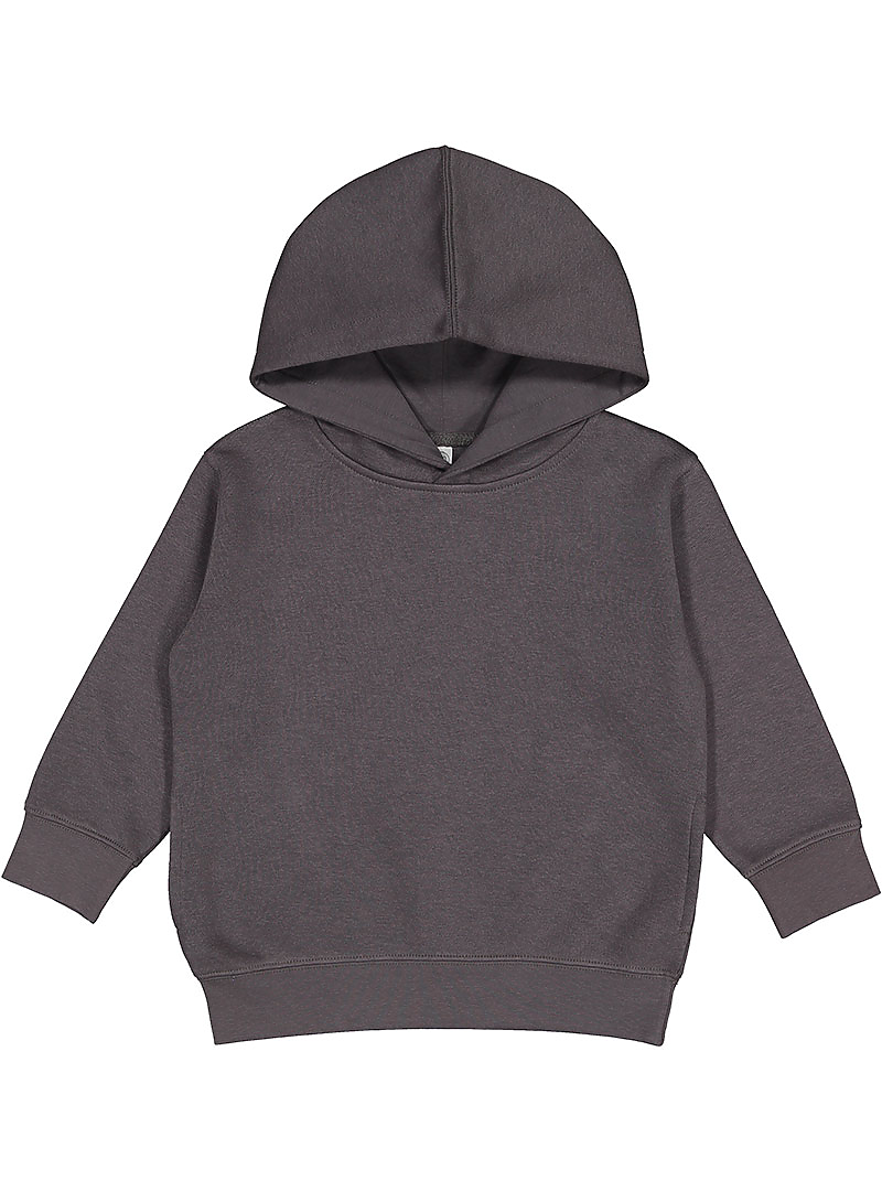 Rabbit Skins 3326 Toddler Pullover Fleece Hoodie in Charcoal size 2 | Ringspun Cotton LA3326