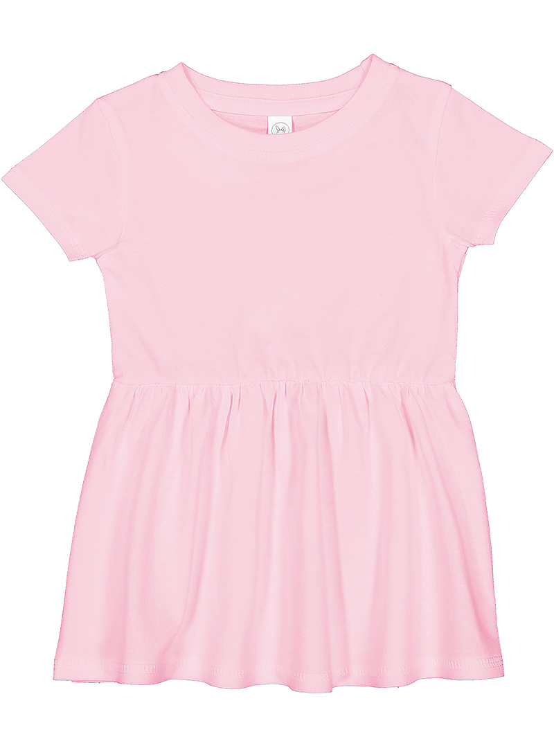 Rabbit Skins RS5330 Infant Fine Jersey Dress Top in Pink size 12M | Cotton 5330