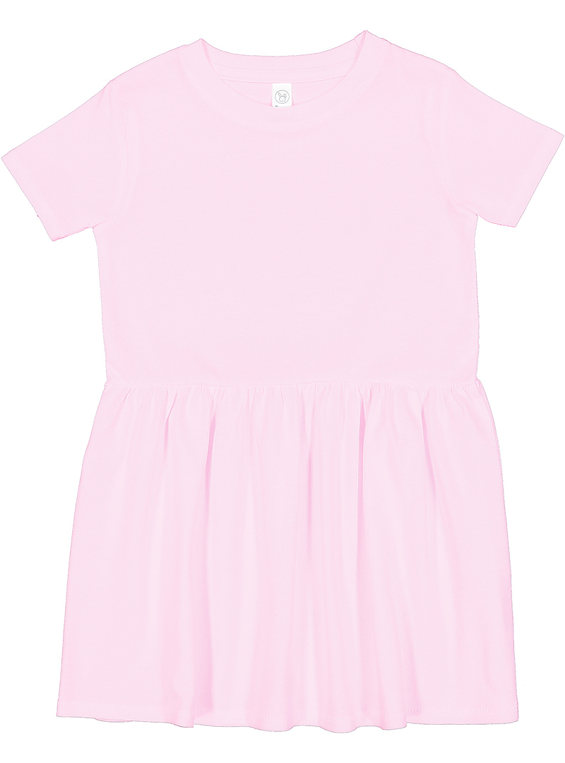 Rabbit Skins 5333 Toddler Fine Jersey Dress Top in Pink size 4 | Cotton