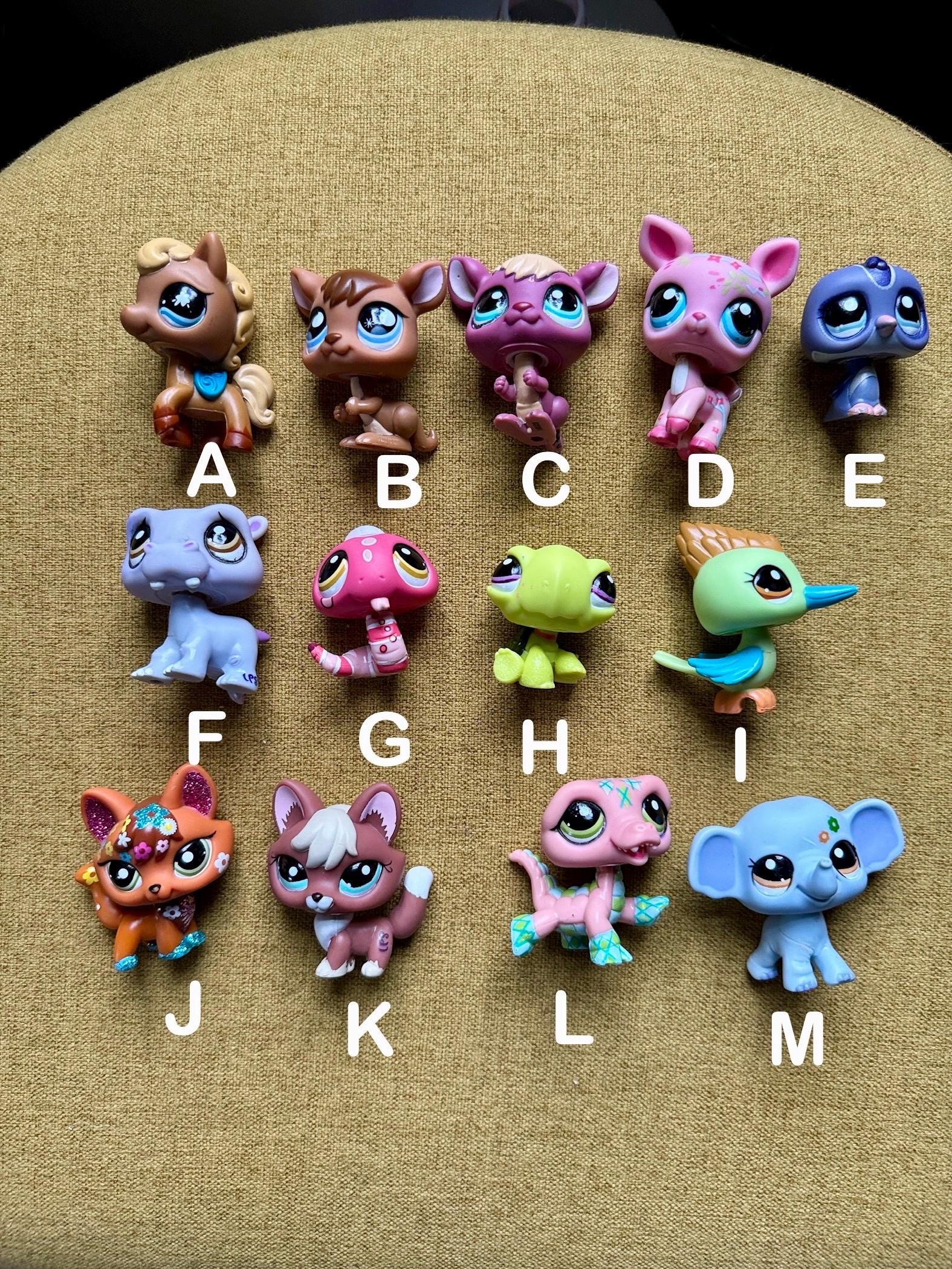 Vintage LPS von Littlest Pet Shop. Wähle dein Haustier. Hasbro Original Figuren für Sammler. Diverse Haustiere. Pferde,Nilpferde,