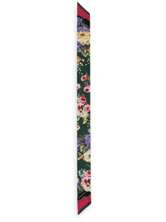 Printed Silk Foulard - White - Dolce & Gabbana Scarves