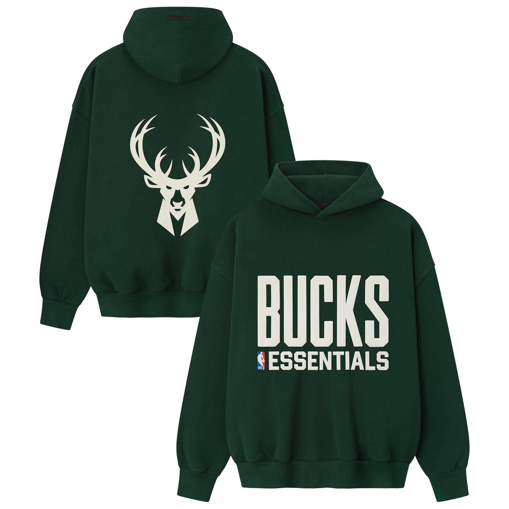 Milwaukee Bucks NBA x Fear Of God Essentials Sport-Kapuzenpullover – Unisex Image